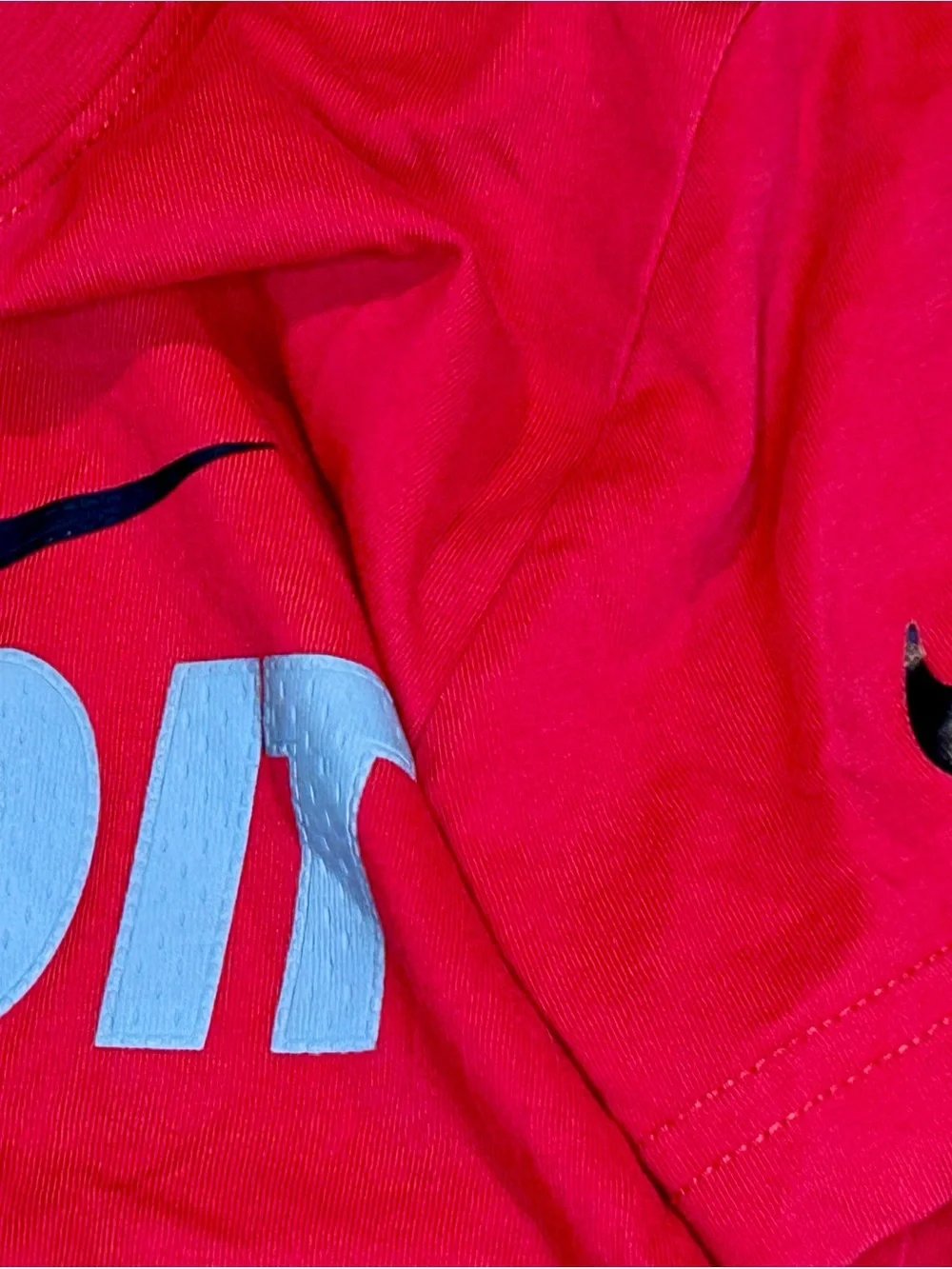 Nike Red Short-Sleeve 'Just Do It' Tee with Black Swoosh